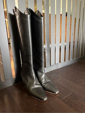 ba&sh Camilla Black Tall Leather Boots
